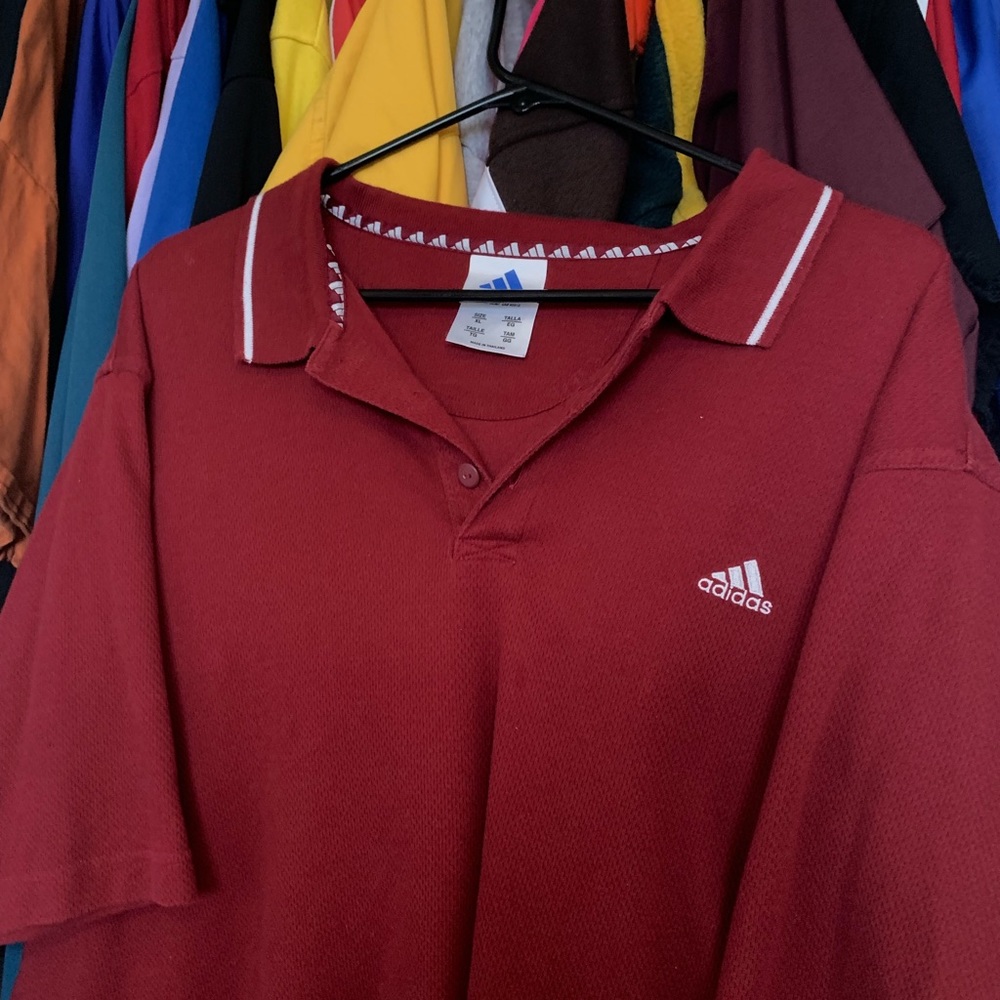 Vintage Multi Logo Adidas Polo
